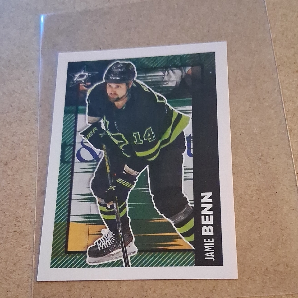 Hockey Sticker with Green and Black Uniform